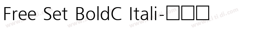 Free Set BoldC Itali字体转换